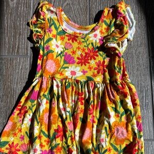Little Sleepies - Sunny Garden Flutter Twirl Dress w/ Bodysuit
